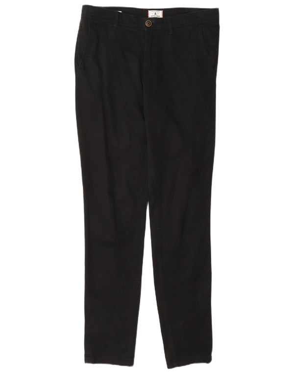 Jack & Jones Mens Slim Chino Trousers W30 L34 Black Cotton