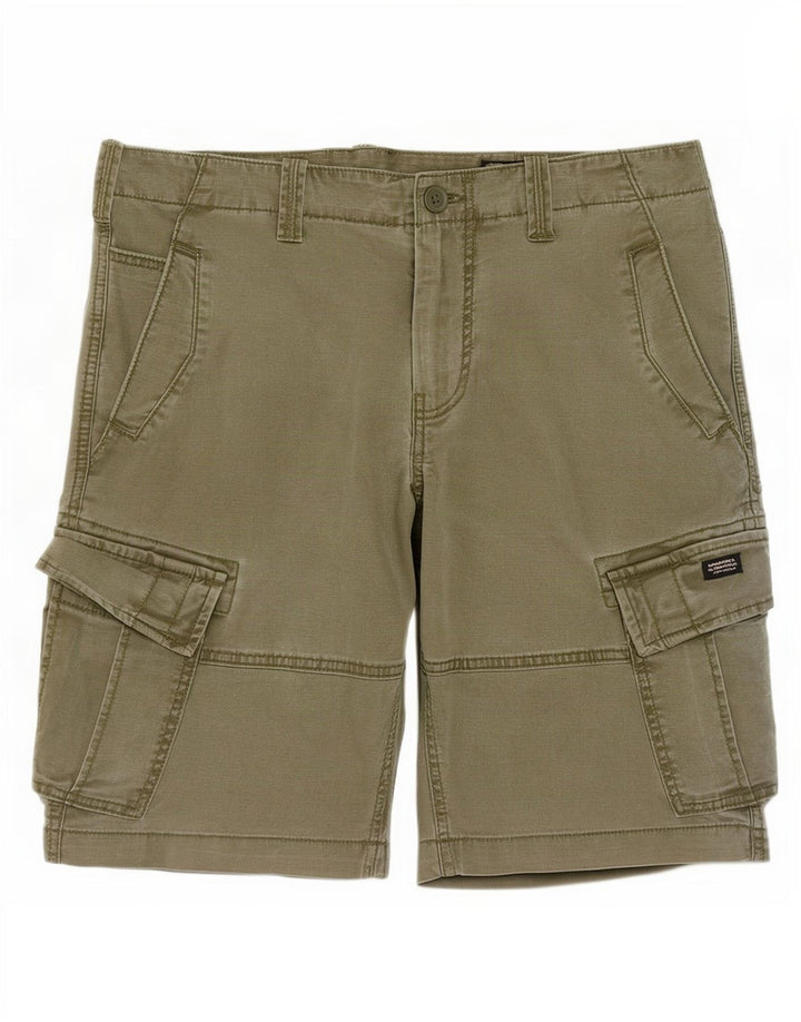 Superdry Mens Cargo Shorts W34 Grande Algodão Cáqui
