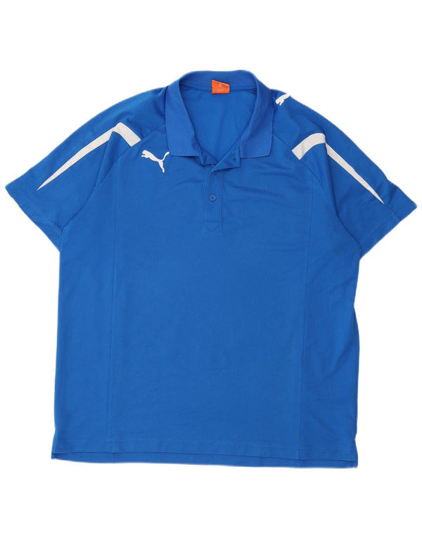 Puma Polo Homme 2XL Bleu Colorblock Polyester