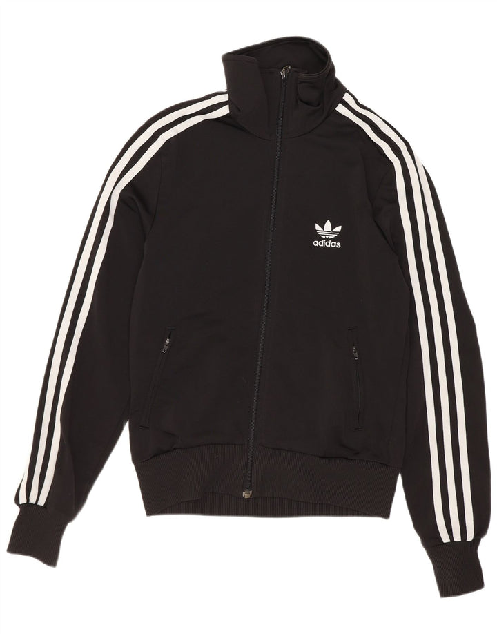 Adidas Chaqueta superior de chándal gráfico para mujer EU 36 Pequeño Poliéster negro