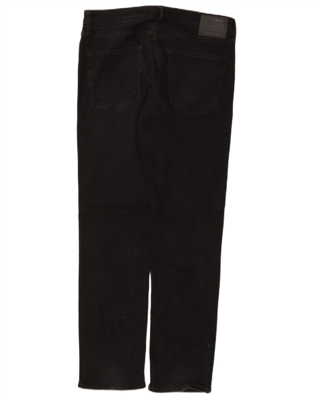 Jack & Jones Mens Straight Jeans W34 L34 Black Cotton