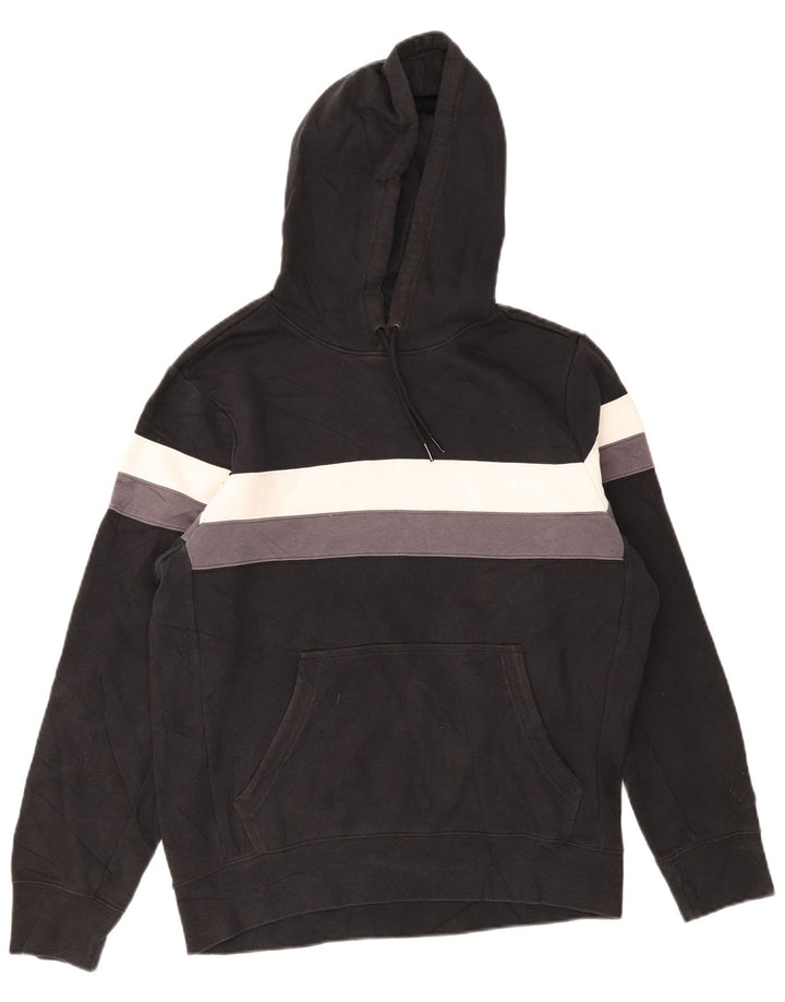 Nike Mens Hoodie Jumper Medium Black Colourblock Cotton