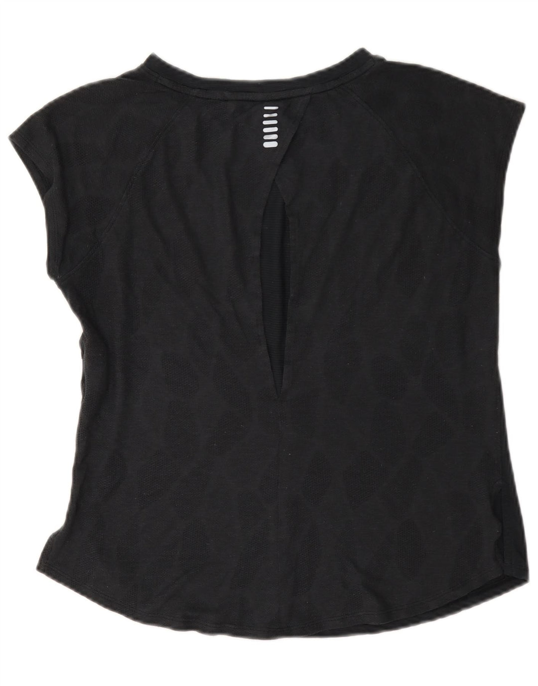 Under Armour Damen T-Shirt Top UK 14 Mittelgraues geometrisches Polyester