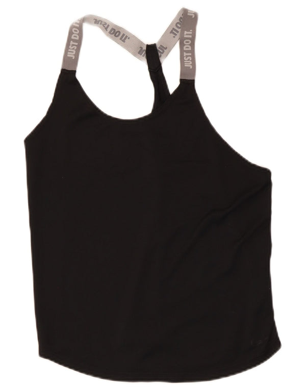 Canottiera grafica da donna Nike UK 8 Small poliestere color block nero