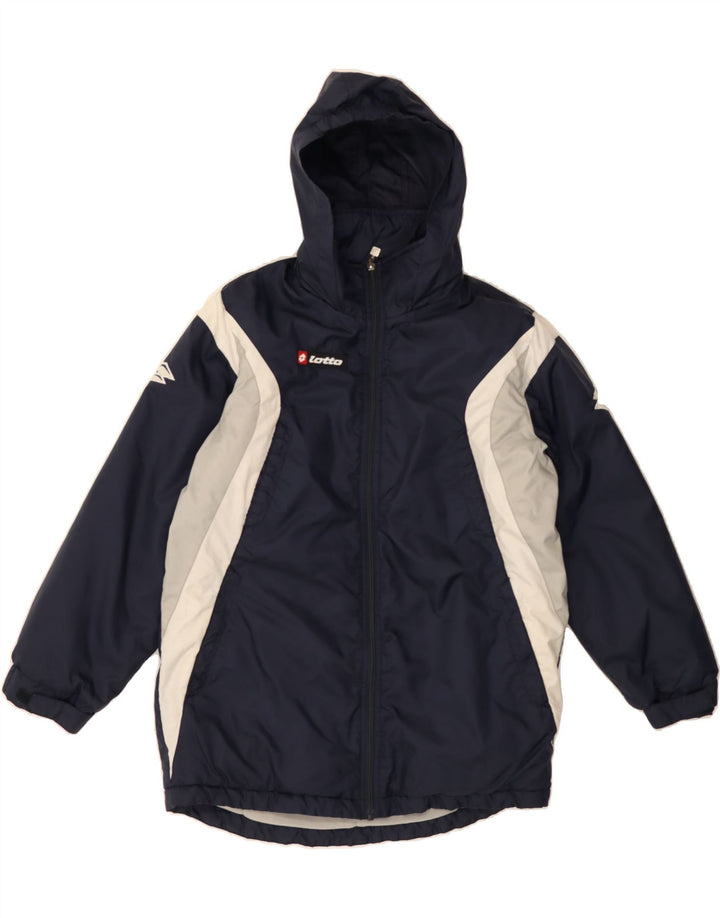 LOTTO Boys Windbreaker Jacket 11-12 Years Medium Navy Blue Colourblock Vintage Lotto and Second-Hand Lotto from Messina Hembry 
