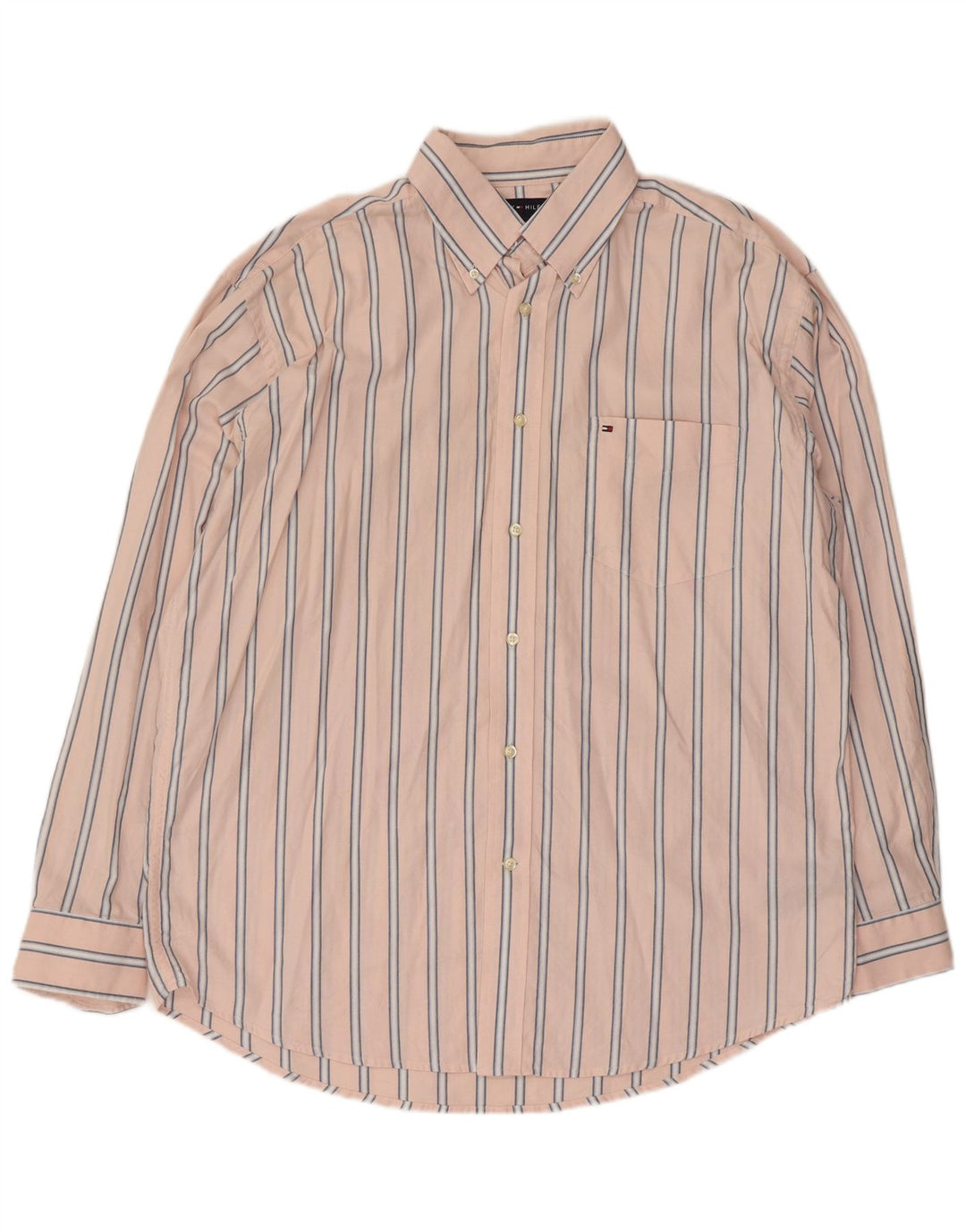 Tommy Hilfiger Chemise Homme Large Rose Rayé Coton