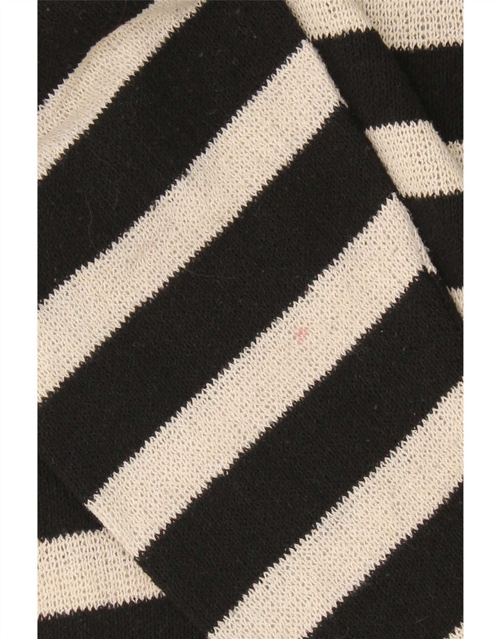 Zara Damen-Pullover mit Rollkragen, übergroß, Gr. 10, Größe S, Schwarz, gestreift