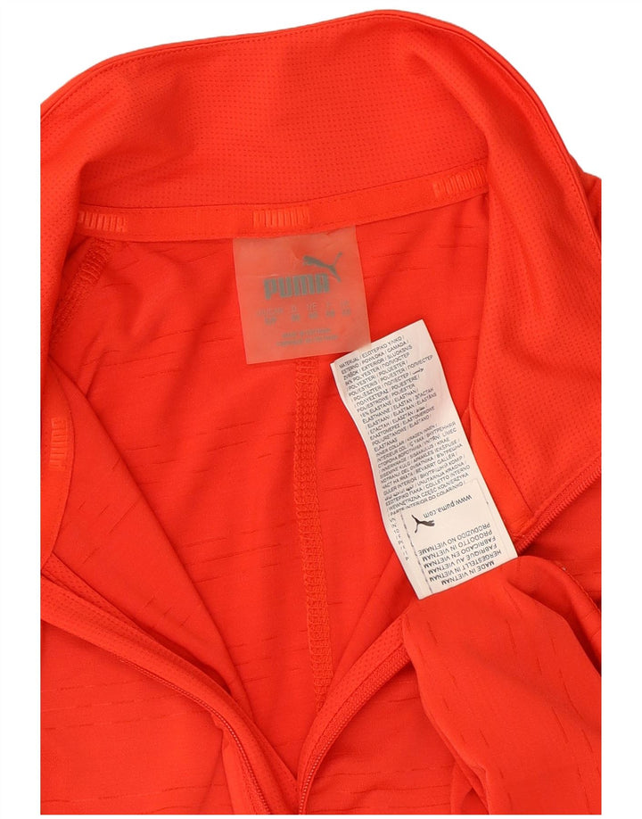 Puma Damen-Pullover-Trainingsanzugoberteil mit Reißverschluss und Halsausschnitt, UK 10, Größe S, rot, Polyester