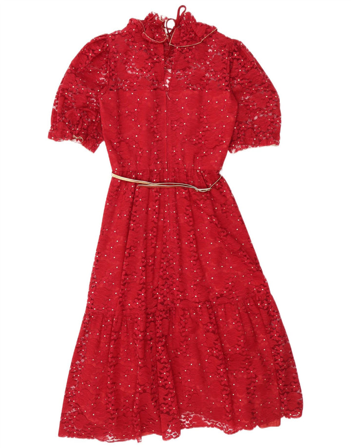 E+M AUGUSTAT Womens Maxi Dress UK 12 Medium Red Floral