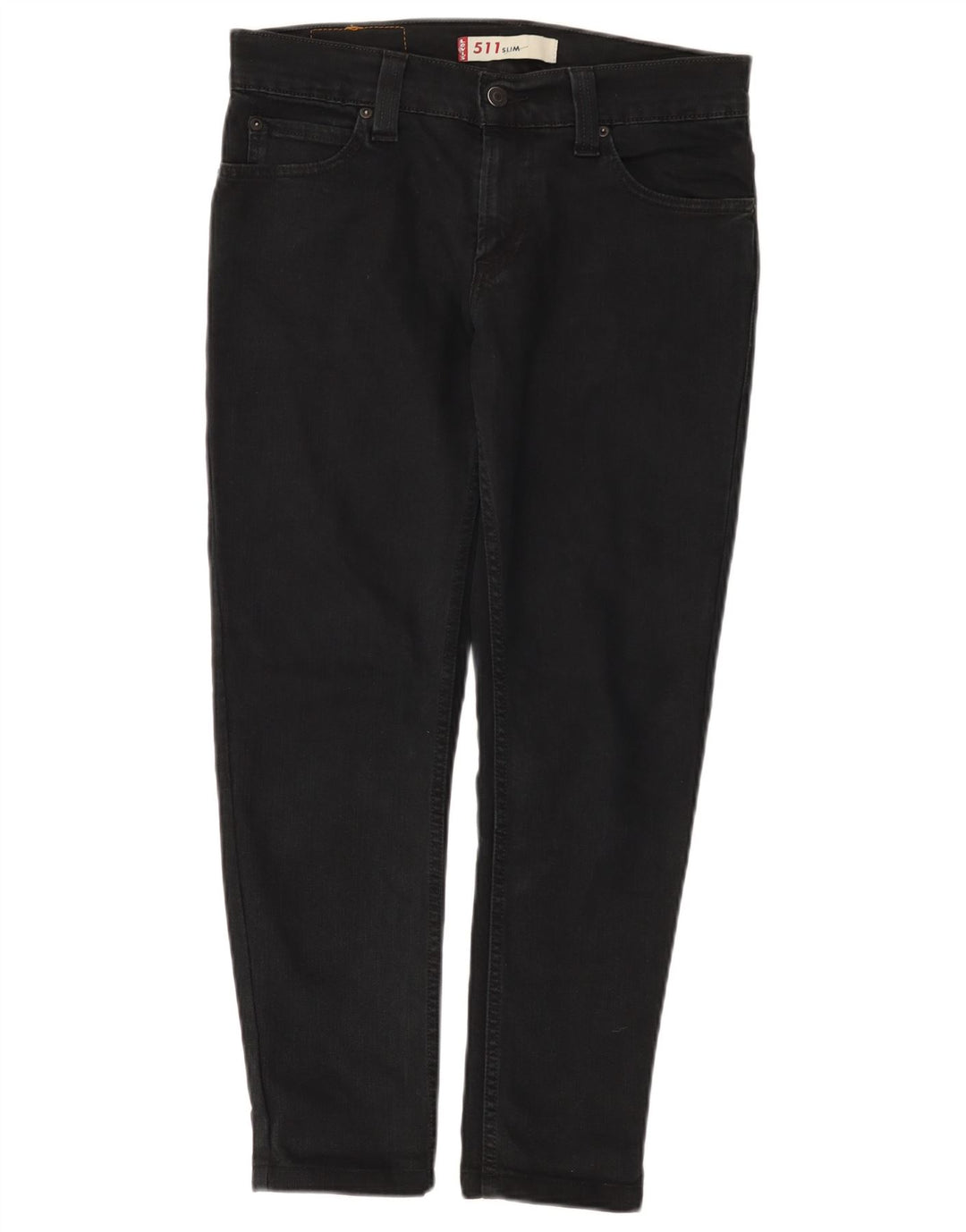 Levi's Mens 511 Slim Jeans W32 L27 Black Cotton