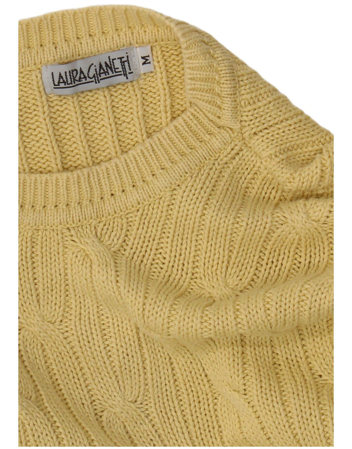 Vintage Womens Crew Neck Jumper Sweater Medium Yellow