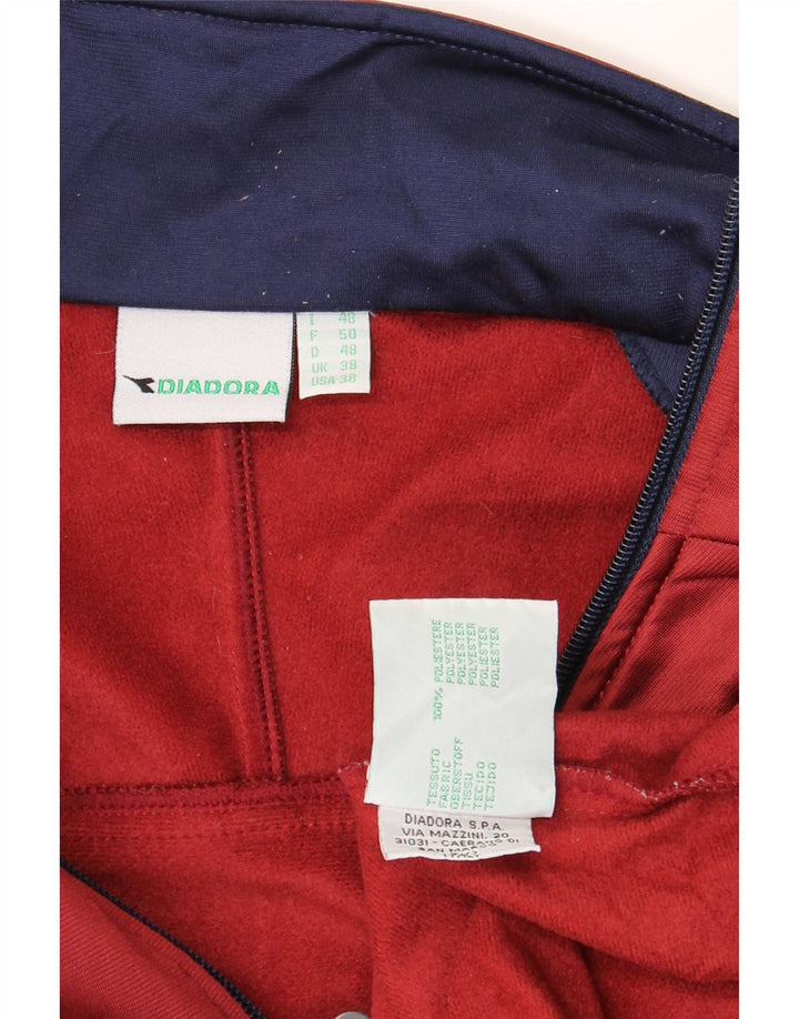 DIADORA Veste de survêtement pour homme UK 38 Medium Maroon Colourblock