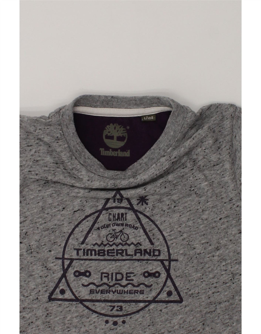 TIMBERLAND Boys Graphic T-Shirt Top 4-5 Years Grey Flecked | Vintage Timberland | Thrift | Second-Hand Timberland | Used Clothing | Messina Hembry 