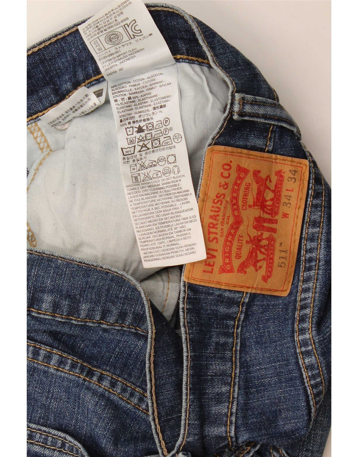 Jeans Levi's Uomo 511 Slim W34 L26 Cotone Blu
