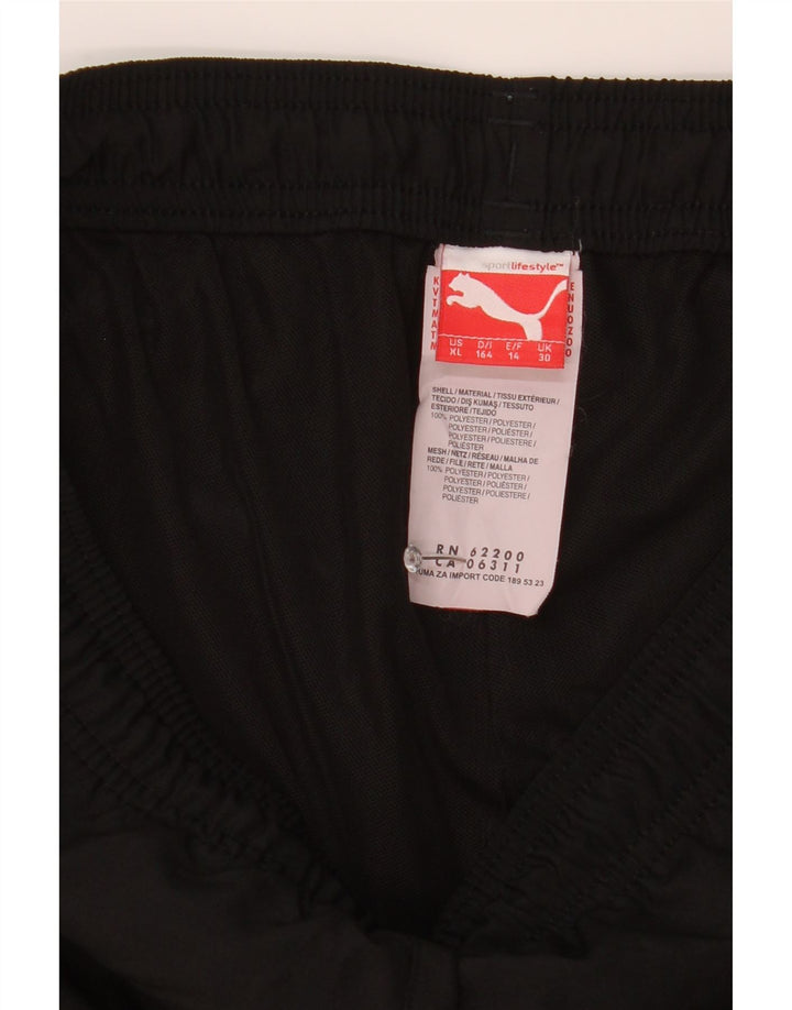 Puma Boys Graphic Bermuda Sport Shorts 13-14 Years Black Polyester