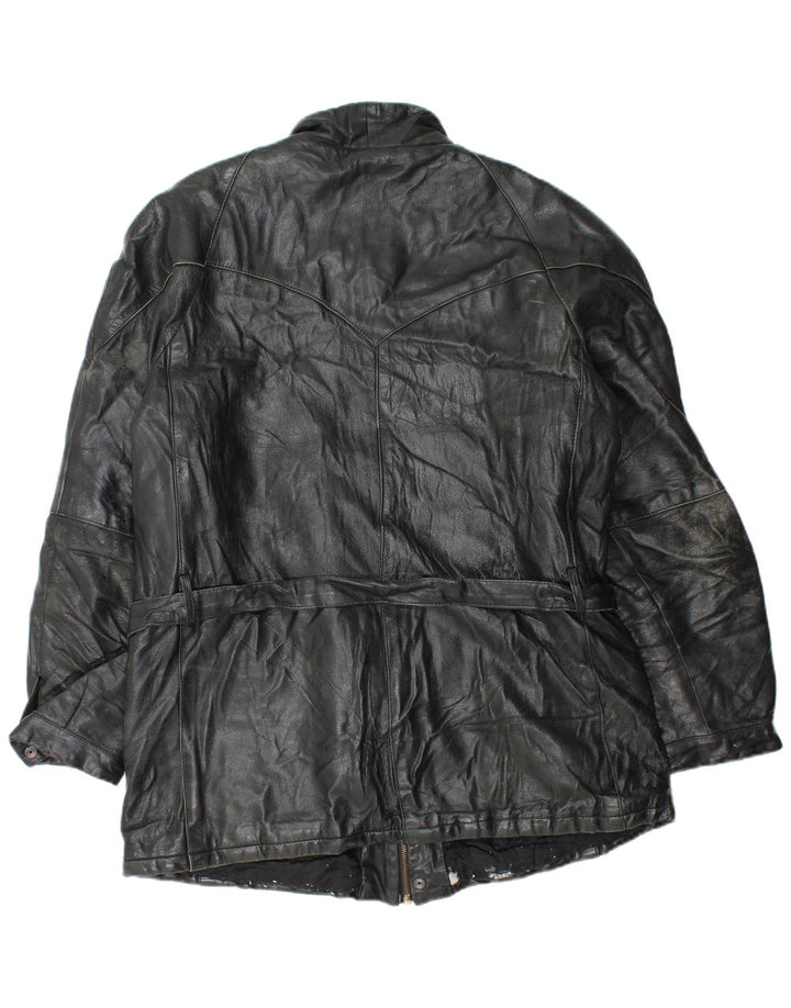 Vintage Mens Leather Jacket UK 38 Medium Black