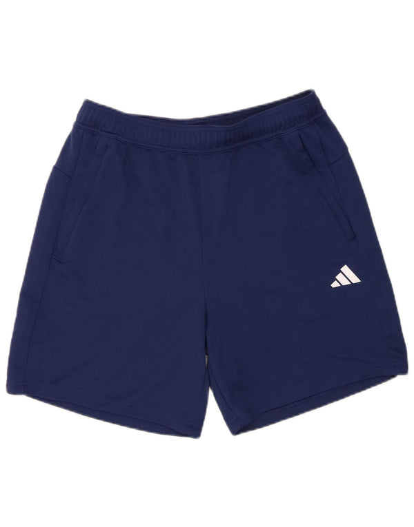 Adidas Mens Aeroready Regular Fit Sport Shorts Large Navy Blue Polyester