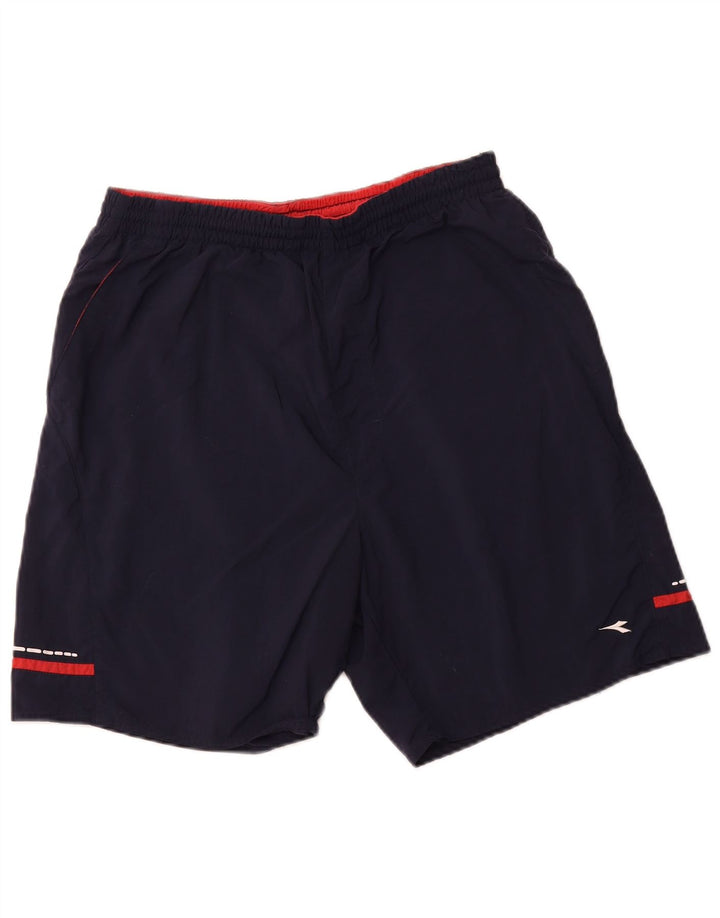 DIADORA Mens Sport Shorts Large Navy Blue Polyamide