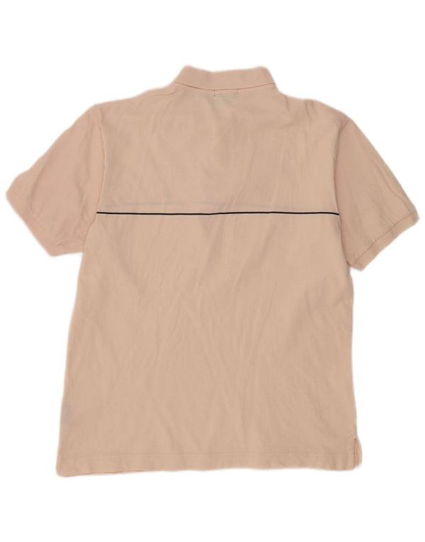 Camisa polo masculina Nautica grande algodão listrado rosa