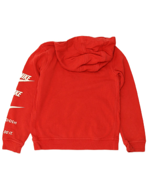 Nike drenge grafisk hættetrøje 10-11 år Medium rød bomuld