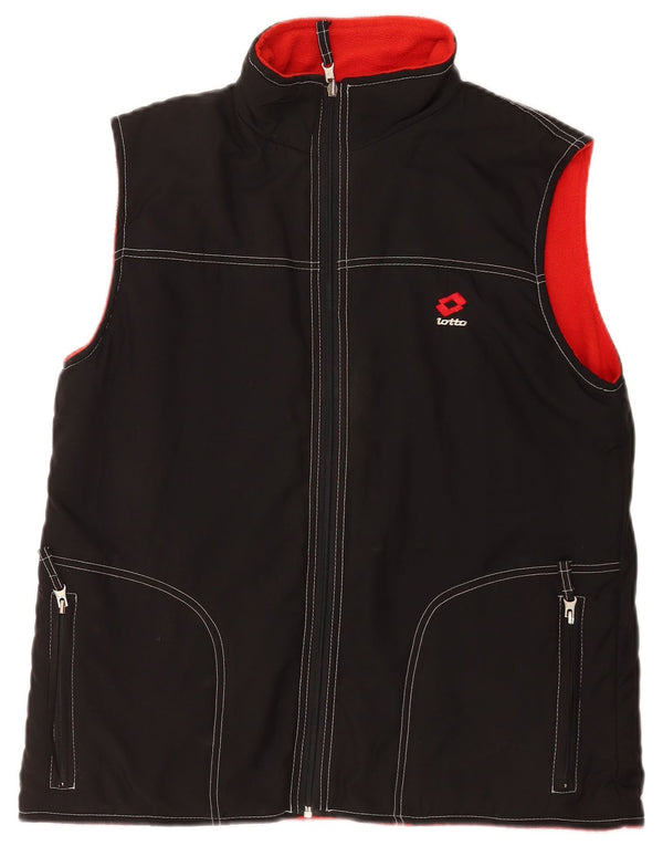 Lotto Mens Reversible Padded Gilet UK 36 Small Black Polyester