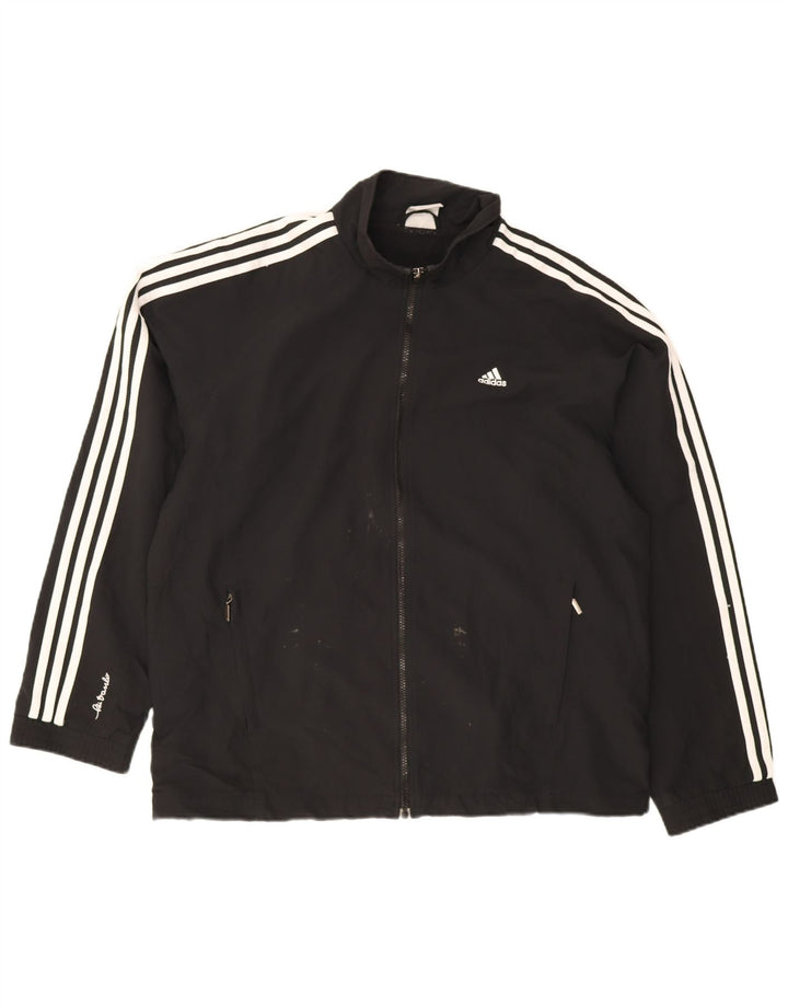 Adidas Træningsdragt til mænd Topjakke UK 44/46 Stor sort polyester
