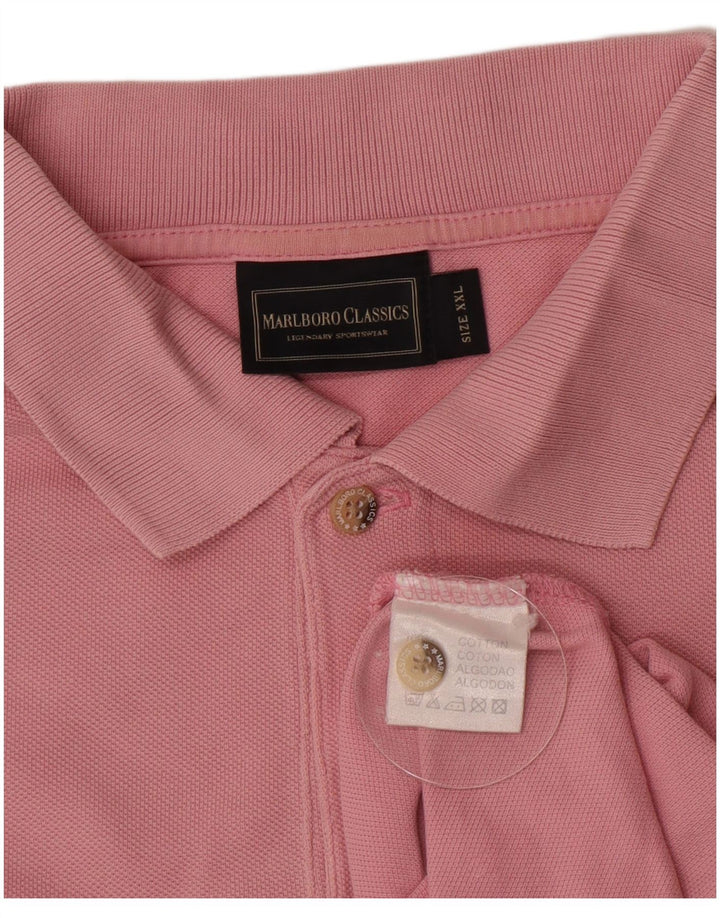 Marlboro Classics Mens Polo Shirt 2XL Pink Cotton