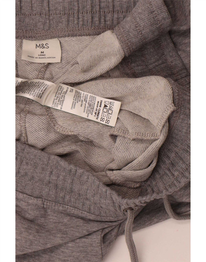 Marks & Spencer Pantalon De Survêtement Gris Moyen En Coton Moucheté Homme