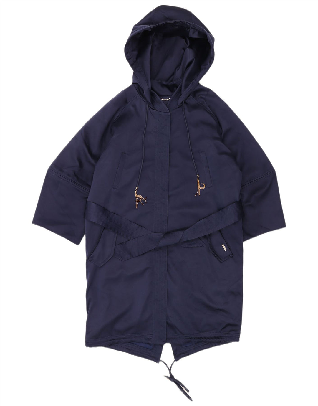 GUESS Womens Oversized Hooded Parka Jacket UK 12 Medium Navy Blue