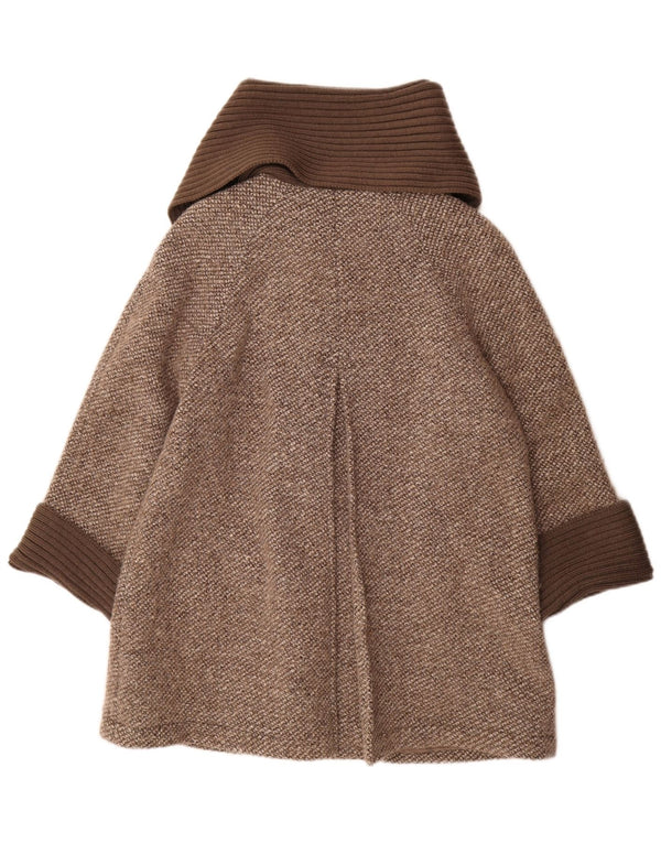 Cappotto da donna Luisa Spagnoli UK 14 Lana screziata marrone medio
