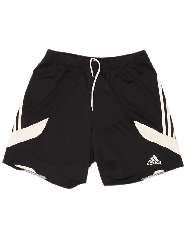 Pantaloncini sportivi da uomo Adidas Large Black Colourblock in poliestere sportivo