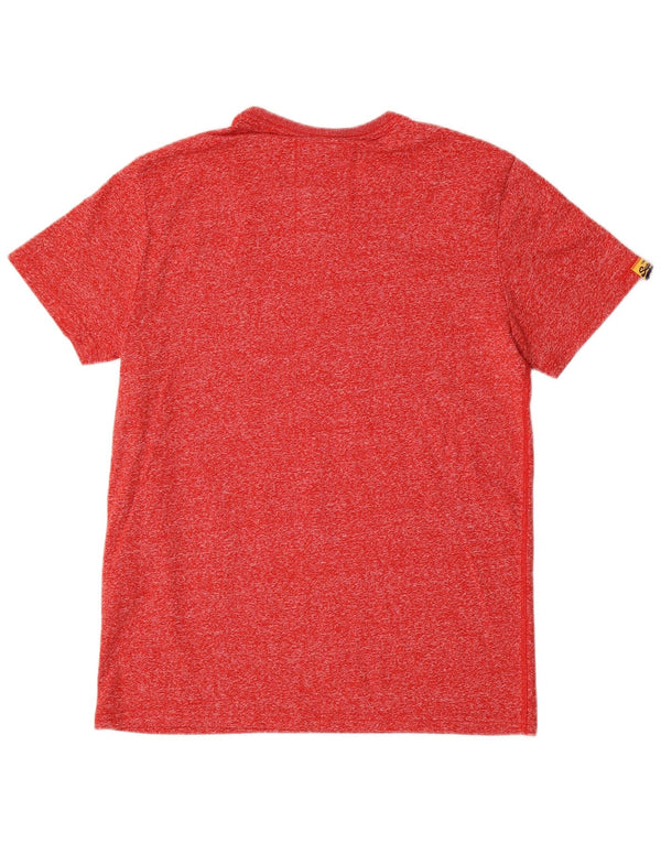 Superdry Mens Graphic T-Shirt Top Large Red Flecked Cotton
