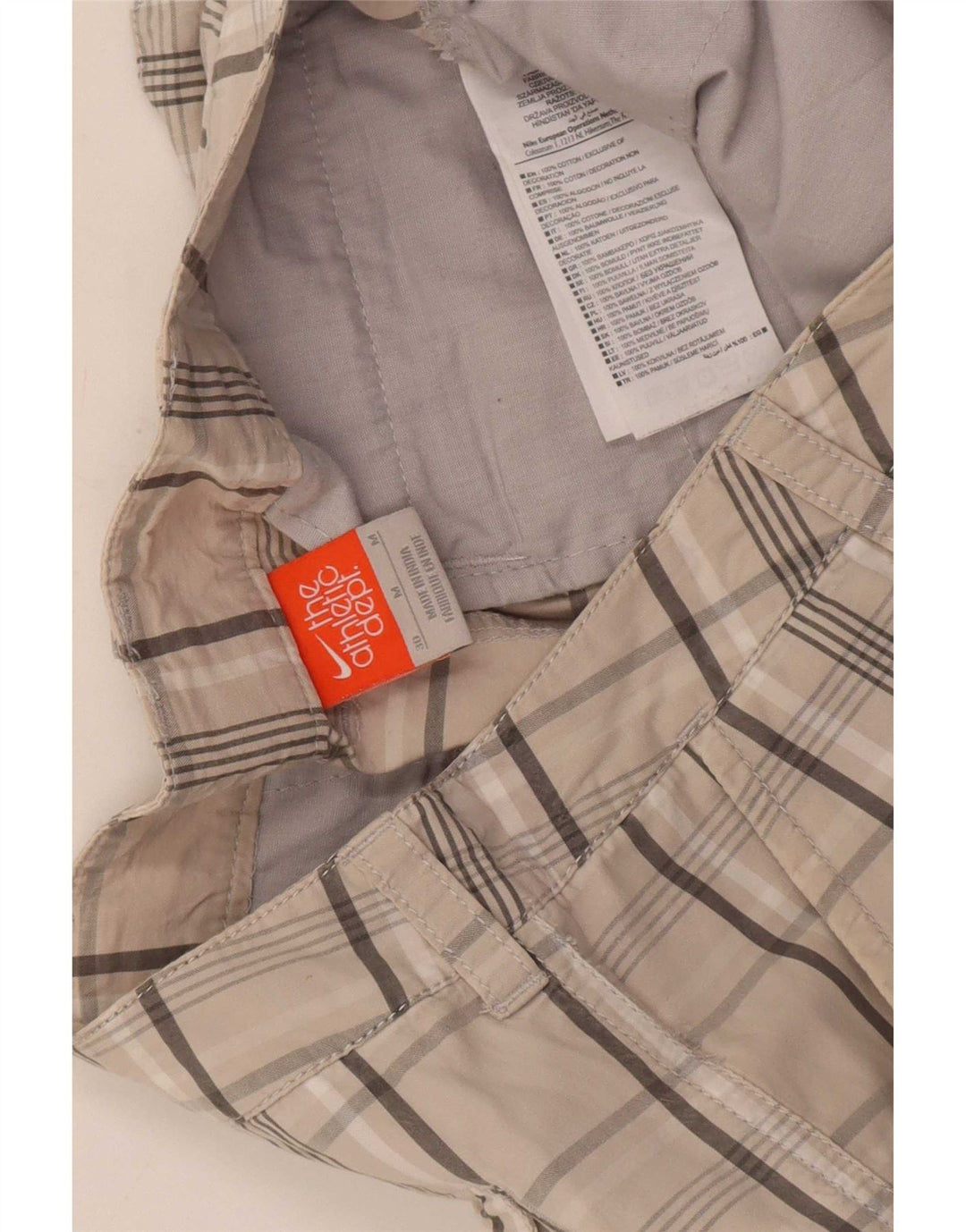 Ανδρικό σορτς Nike Cargo Medium W30 Μπεζ καρό βαμβακερό