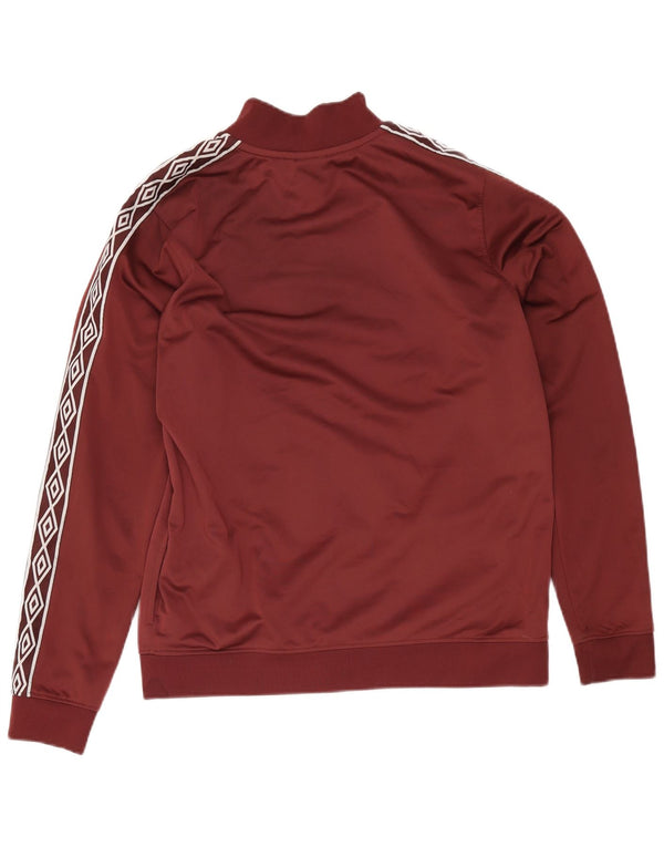 Umbro Damen Grafik-Trainingsanzug-Oberteil, Jacke, UK 16, Größe L, Burgunderrot, Polyester