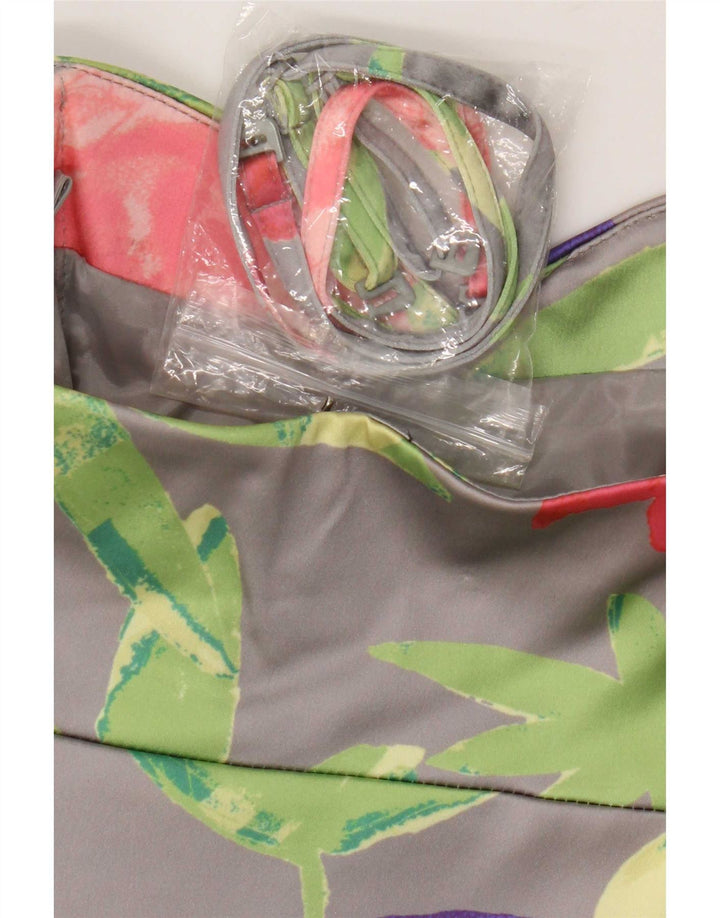 Coast Womens Strapless Dress UK 12 Medium Grey Floral Acetate