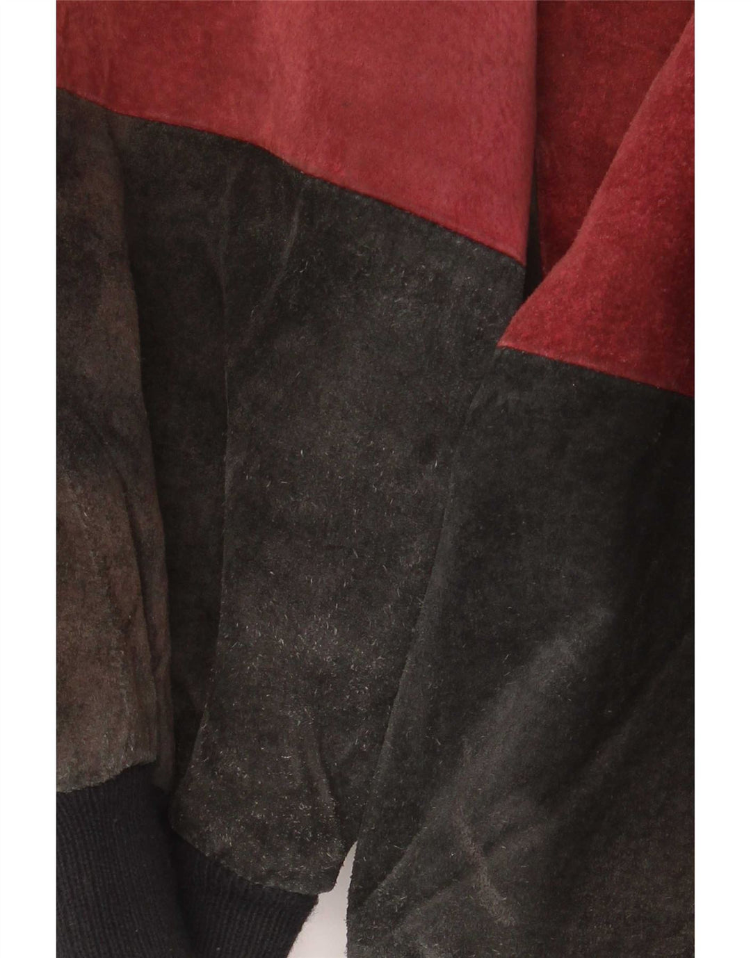 Euro Mode Mens Suede Bomber Jacket IT 52/54 XL Multicoloured Colourblock