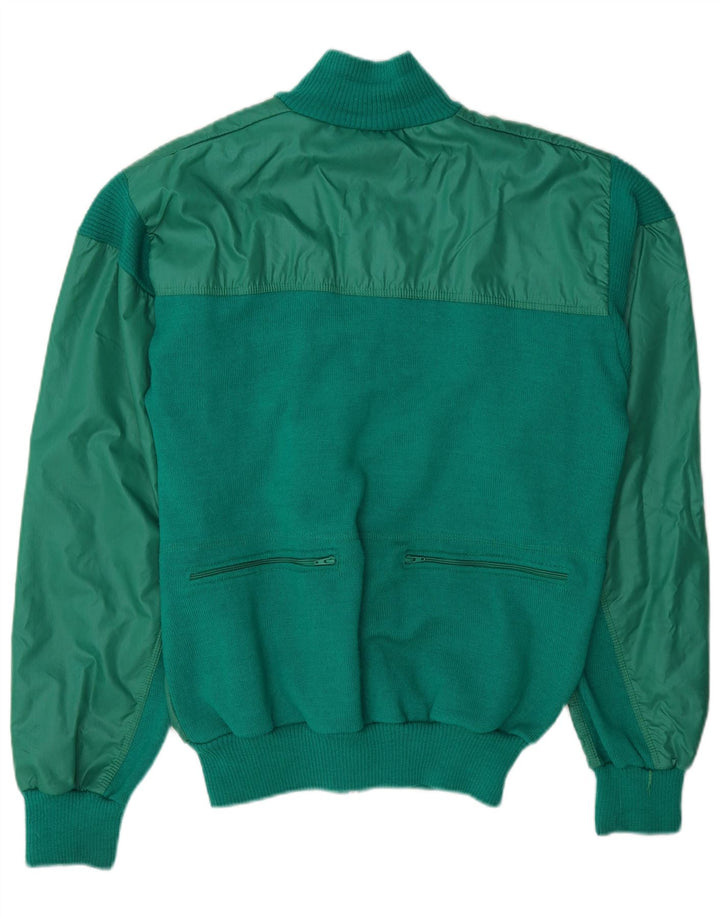 Jachetă de trening vintage pentru bărbați, verde mediu