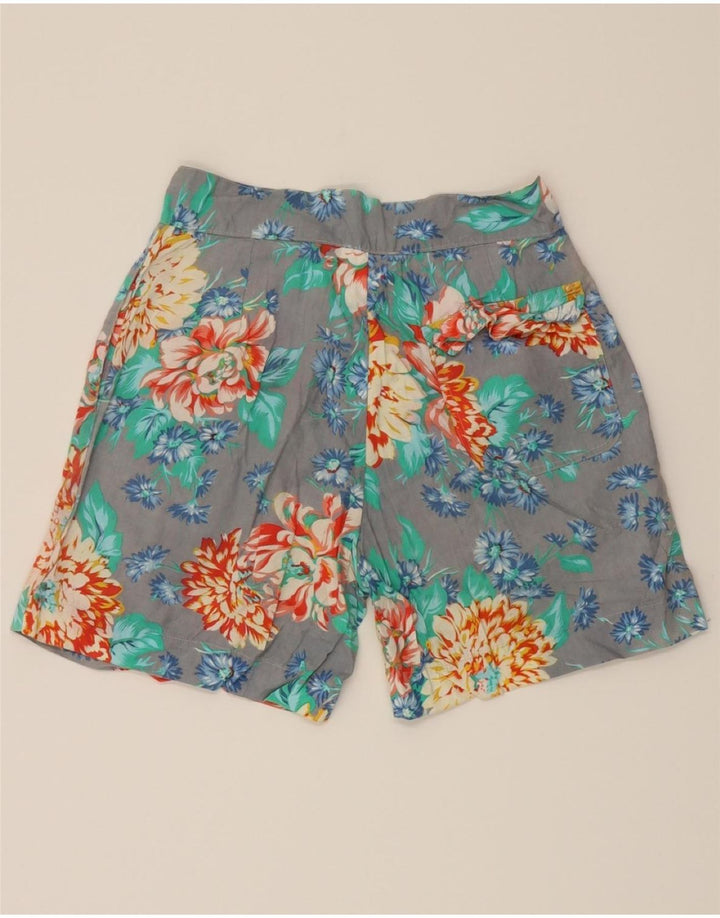 VINTAGE Womens Chino Shorts Medium W28  Grey Floral Cotton Vintage Vintage and Second-Hand Vintage from Messina Hembry 
