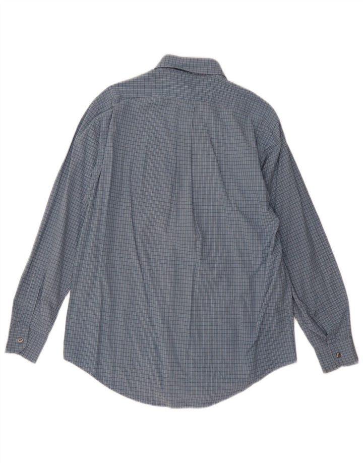 Trussardi herreskjorte stor blå Gingham