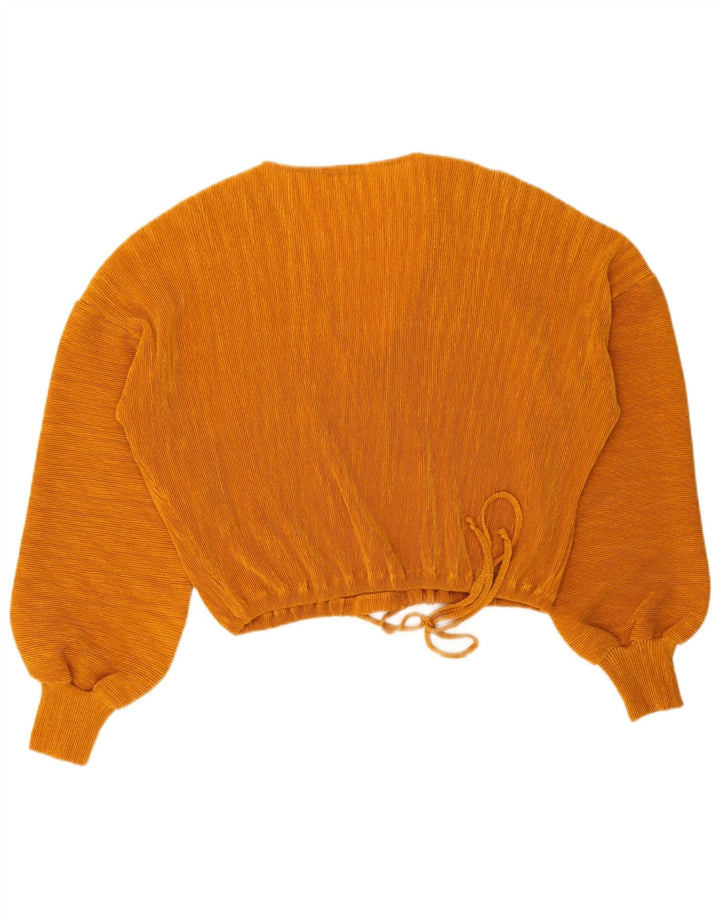 Zara Trafaluc Crop Batwing Camicetta da donna Top UK 14 Poliestere arancione medio
