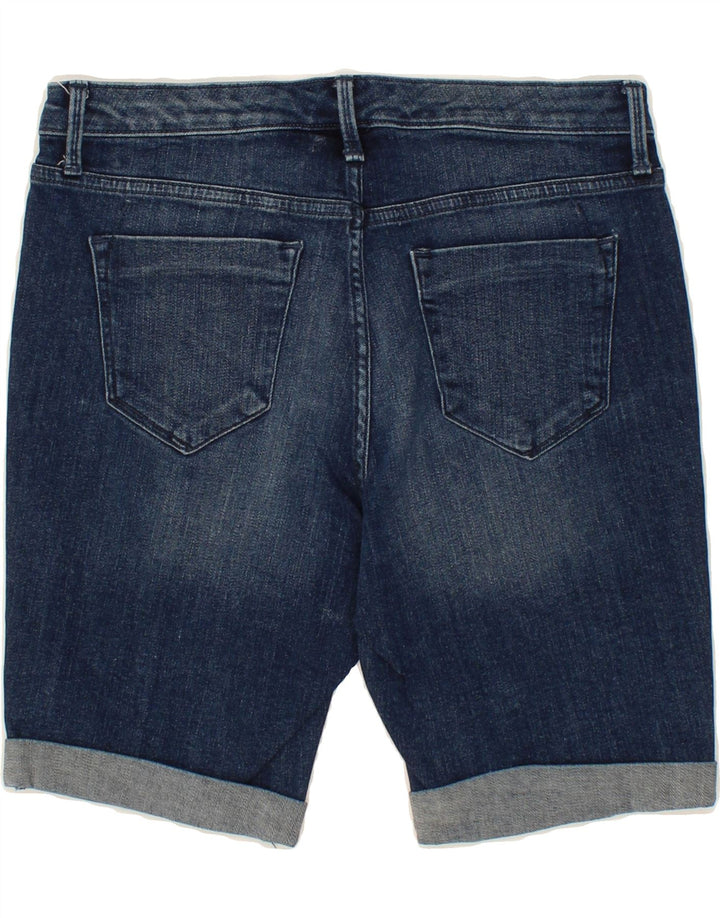 MOSSIMO Womens Mid Rise Bermuda Shorts US 6 Medium W28 Navy Blue Cotton Vintage Mossimo and Second-Hand Mossimo from Messina Hembry 