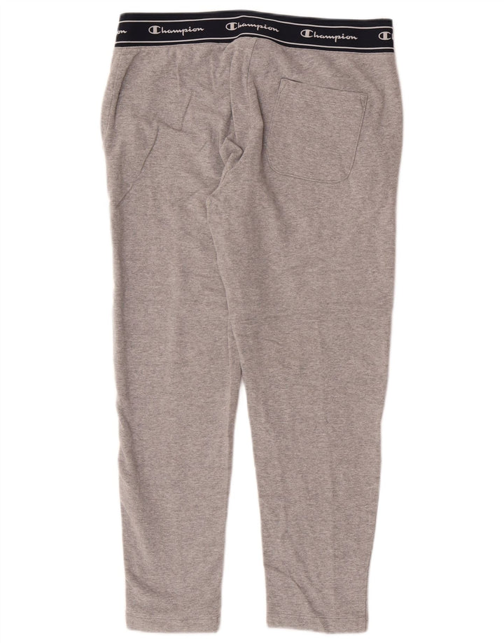 Champion Womens Graphic Tracksuit Trousers UK 14 Medium Grey Colourblock