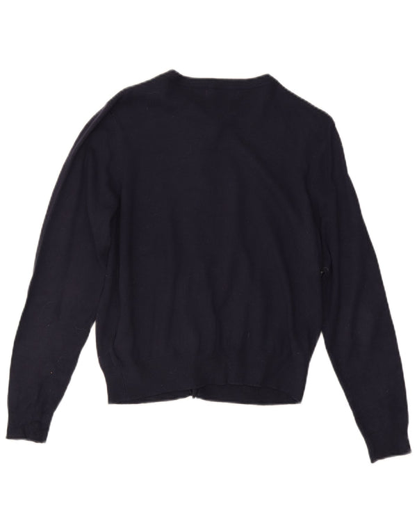 Marks & Spencer Γυναικεία ζακέτα πουλόβερ UK 14 Large Navy Blue Viscose