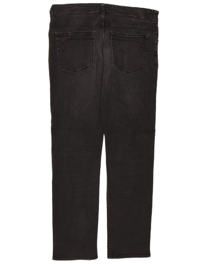 Calvin Klein Mens Straight Jeans W36 L32 Grey Cotton