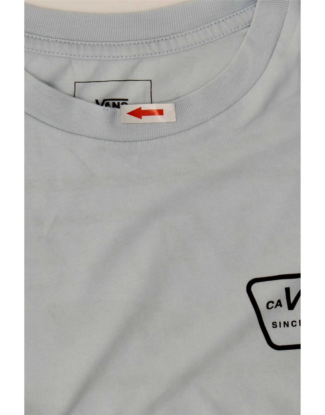 Vans Mens Custom Fit Graphic T-Shirt Top Small Blue Cotton