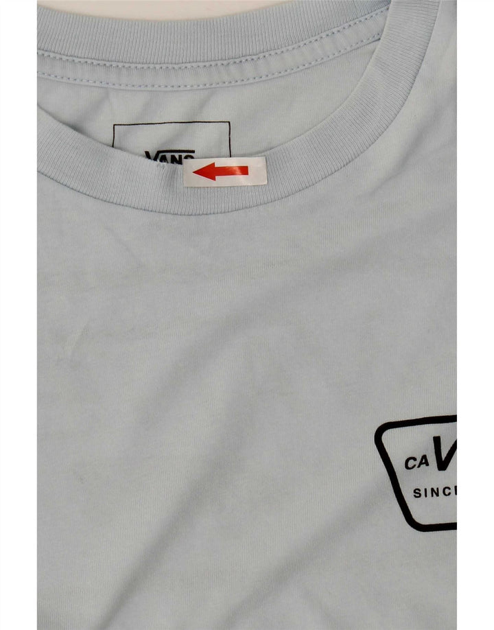 Vans Mens Custom Fit Graphic T-Shirt Top Small Blue Cotton