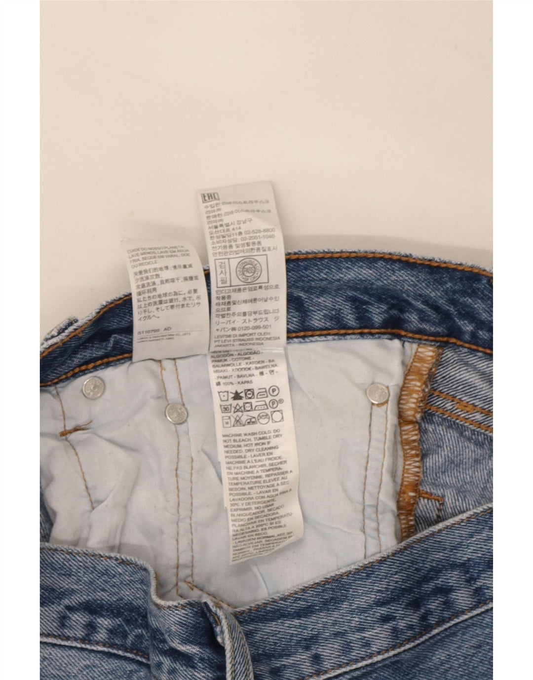 Levi's Mens 501 Straight Jeans W30 L28 Blue Cotton