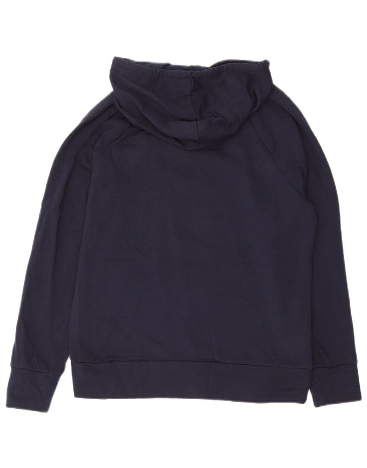EDDIE BAUER Womens Hoodie Jumper UK 10 Small Navy Blue Polyester