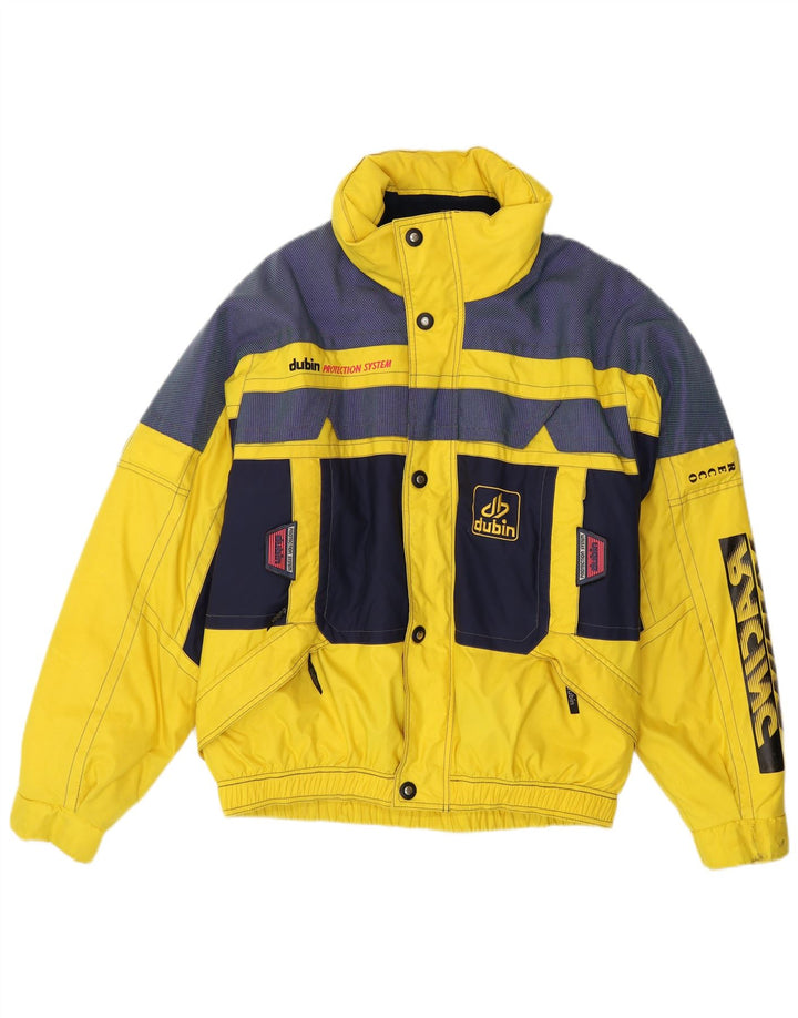 Dubin Veste de ski graphique pour homme IT 50 Large Jaune Colorblock Polyester