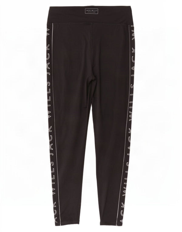 Leggings cu grafică Jack Wills pentru femei UK 12 Poliester mediu negru